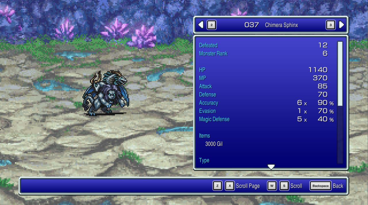 Chimera Sphinx - Final Fantasy II Pixel Remaster [FF2]