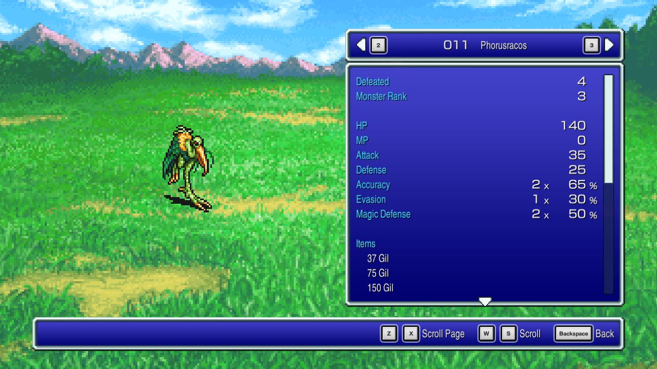 Phorusracos - Final Fantasy II Pixel Remaster [FF2]