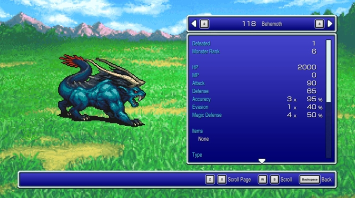 Behemoth Final Fantasy II Pixel Remaster FF2   FF2 Behemoth 710x397 