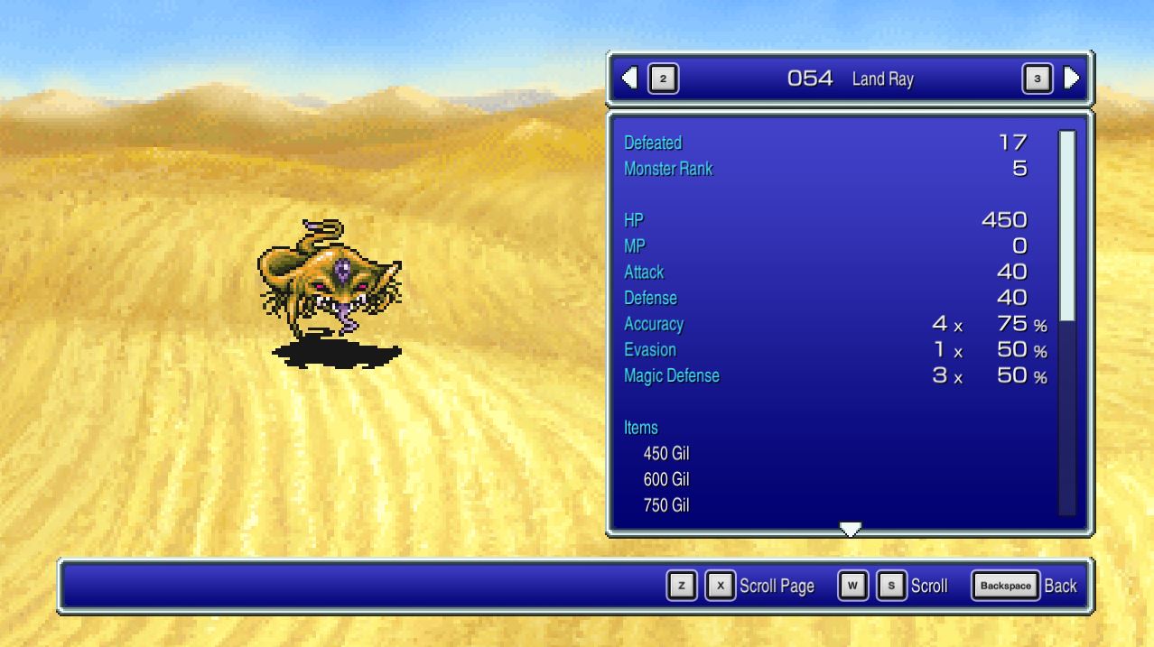 Land Ray - Final Fantasy II Pixel Remaster [FF2]