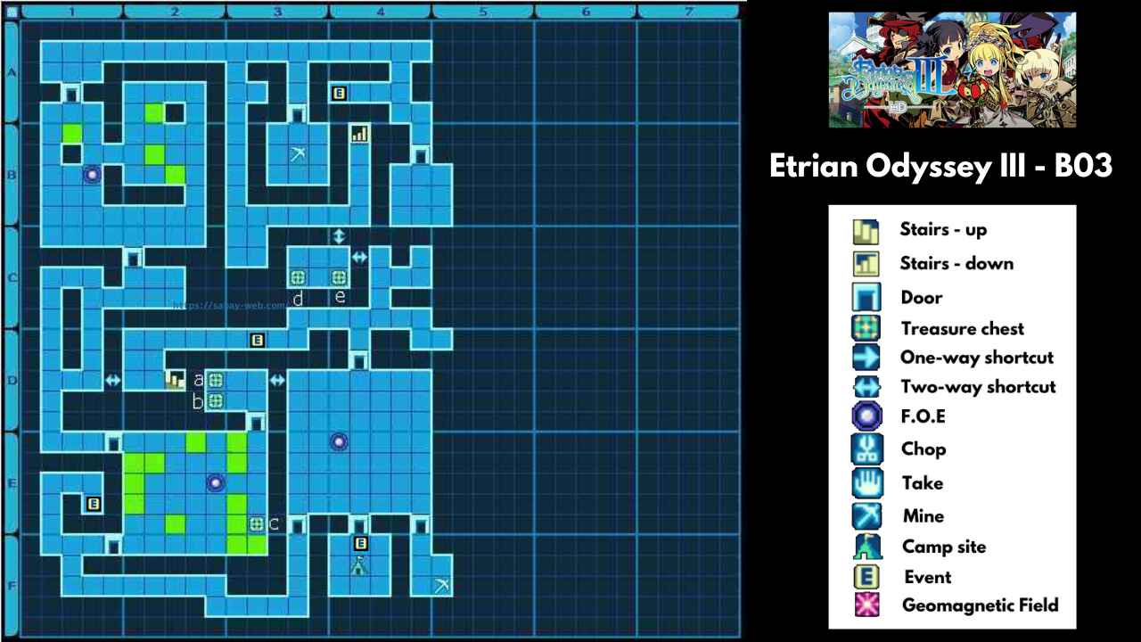 Etrian Odyssey III HD Dungeon Map B03