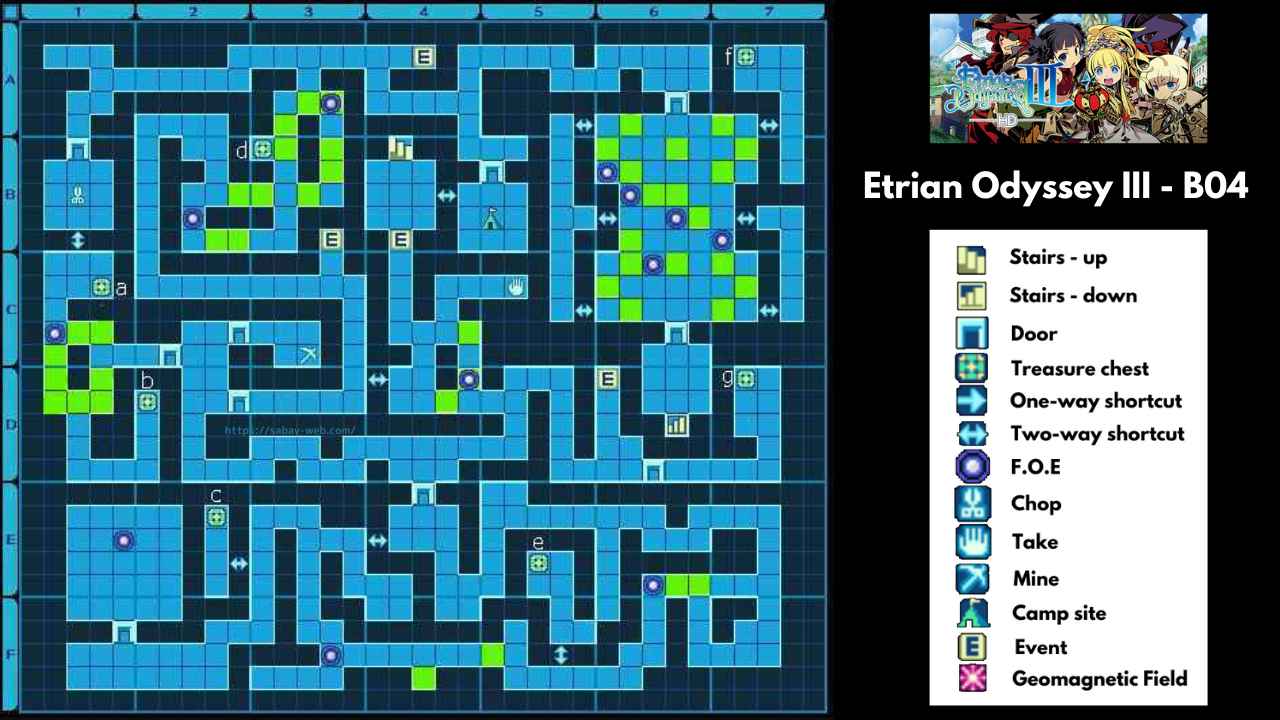 Etrian Odyssey III HD Dungeon Map B04