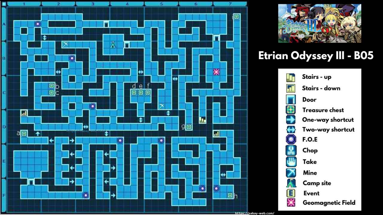 Etrian Odyssey III HD Dungeon Map B05