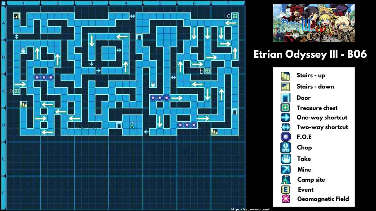 Etrian Odyssey III HD Dungeon Map B06