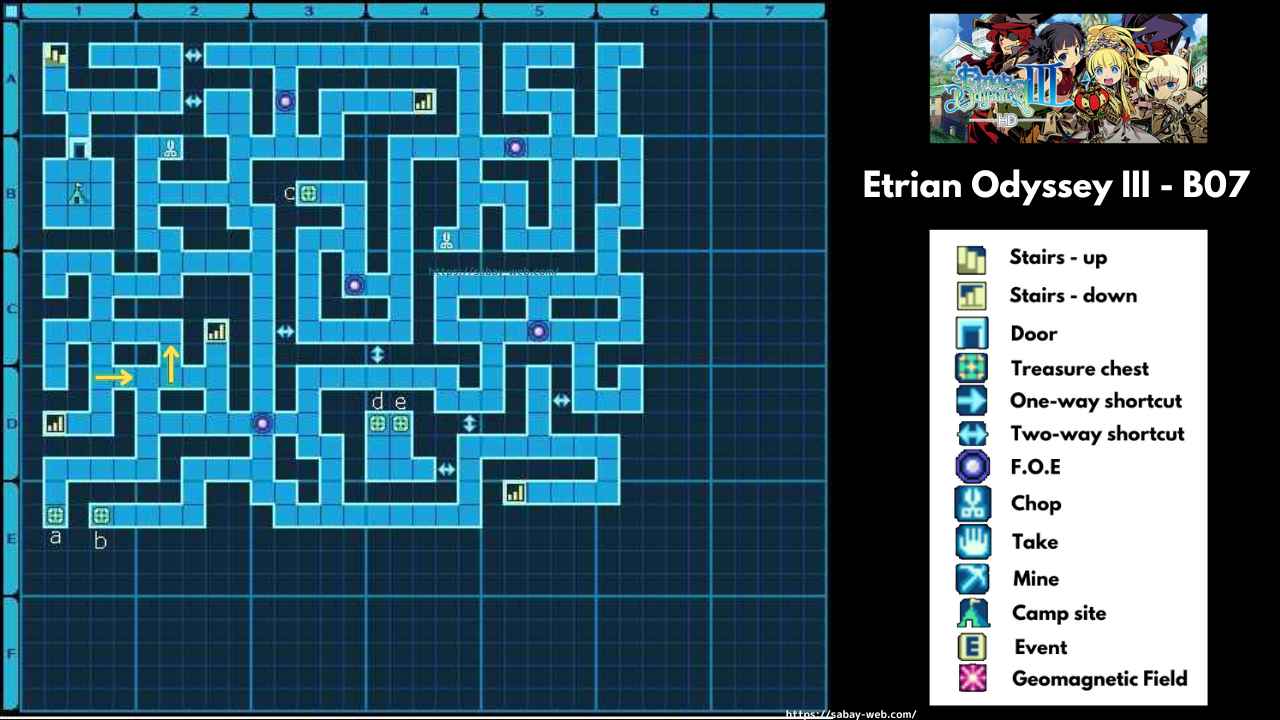 Etrian Odyssey III HD Dungeon Map B07