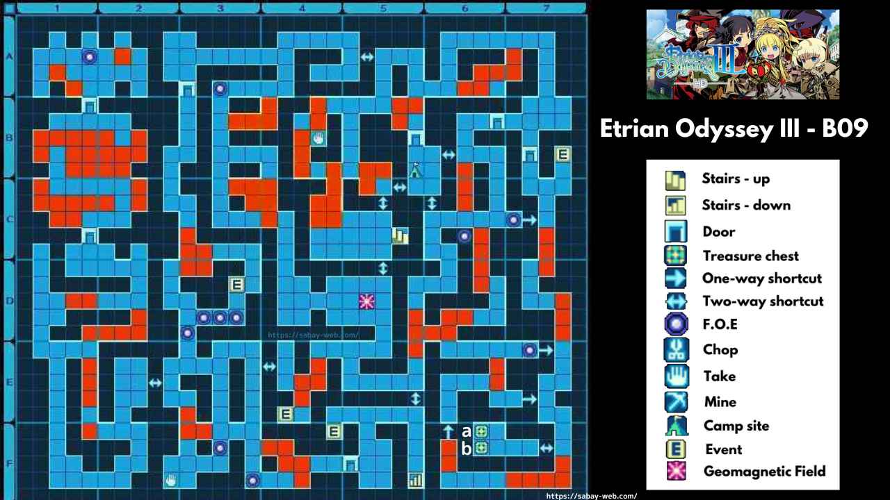 Etrian Odyssey III HD Dungeon Map B09