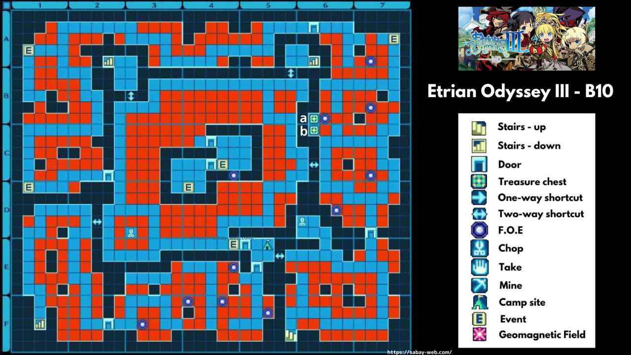 Etrian Odyssey III HD Dungeon Map B10